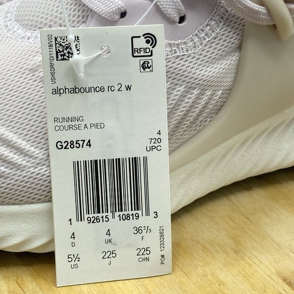ADIDAS Alphabounce Sneakers Course A Pied Shoes Size 5.5 Cloud foam Running NEW - Picture 7 of 11